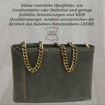 German Design Vollleder Herrenbörse Wild mit Hosenkette und Druckverschluss